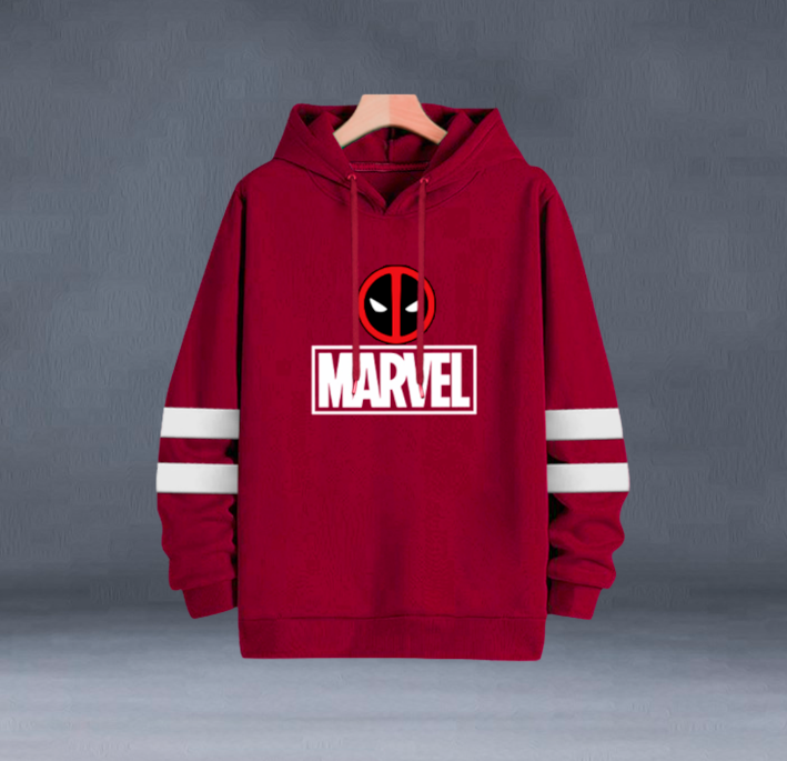 Buso Buzo Hoodie DeadPool Rojo vinotinto