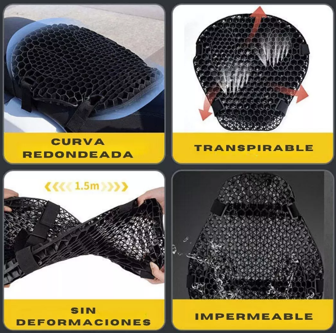 Cojín Moto Panal 3D® : ¡Alivia espamo lumbar! Envío gratis
