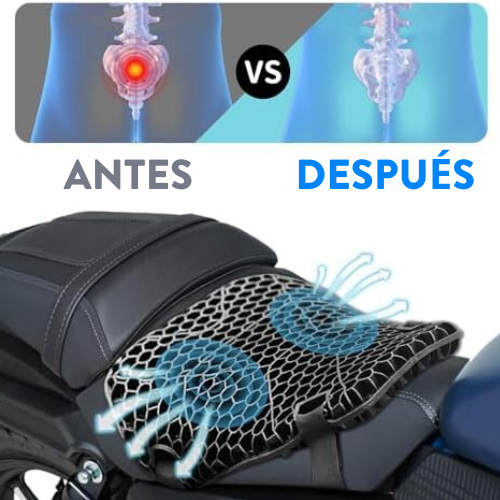 Cojín Moto Panal 3D® : ¡Alivia espamo lumbar! Envío gratis