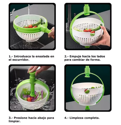 🍎🥗Colador Multifuncional Drenaje Giratorio
