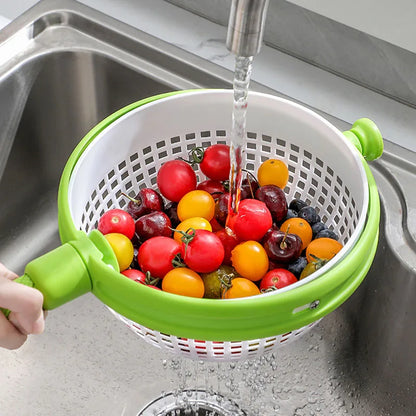 🍎🥗Colador Multifuncional Drenaje Giratorio