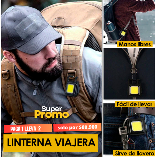 MINI LINTERNA MULTIFUNCIONAL FLASHKEY® LED RECARGABLE :  PAGA 1 LLEVA 2 + ENVÍO GRATIS